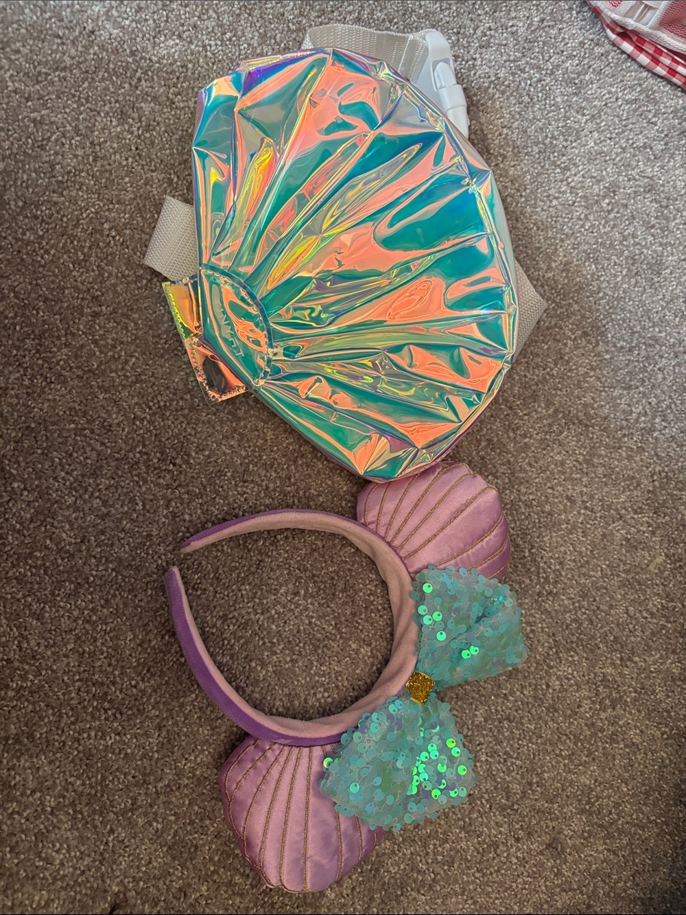 Disney Mermaid ears AND seashell cross body bag